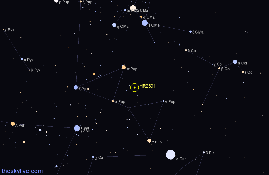 Finder chart HR2691 star