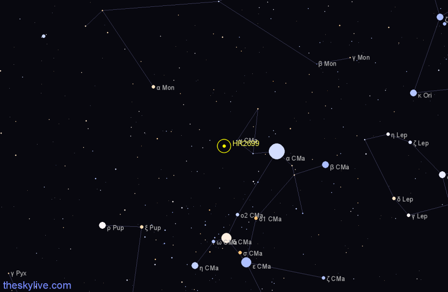 Finder chart HR2699 star