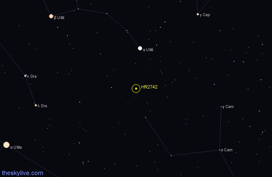 Finder chart HR2742 star