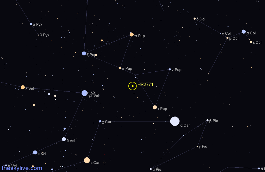 Finder chart HR2771 star