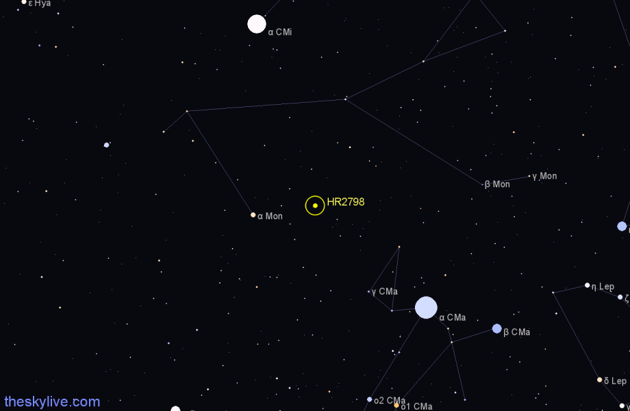 Finder chart HR2798 star