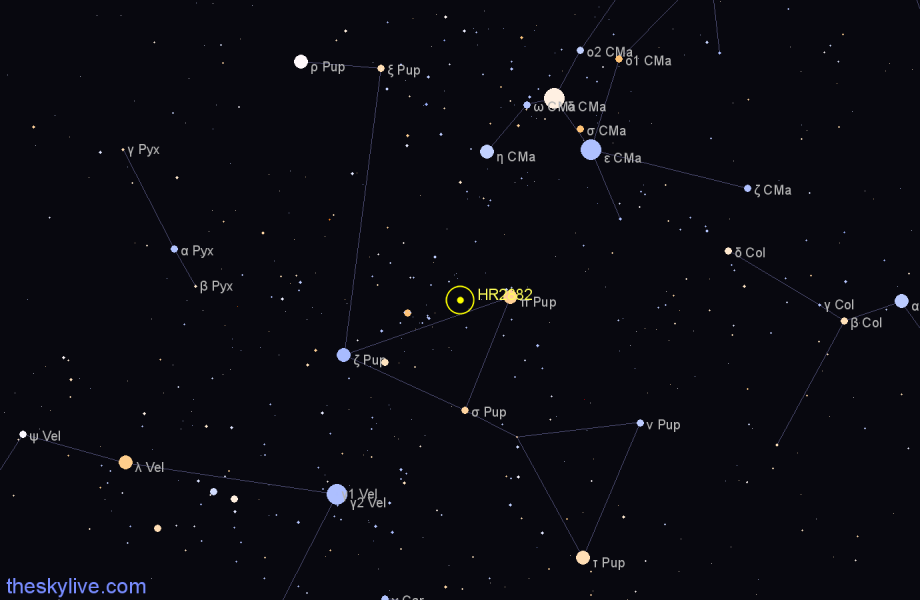 Finder chart HR2882 star