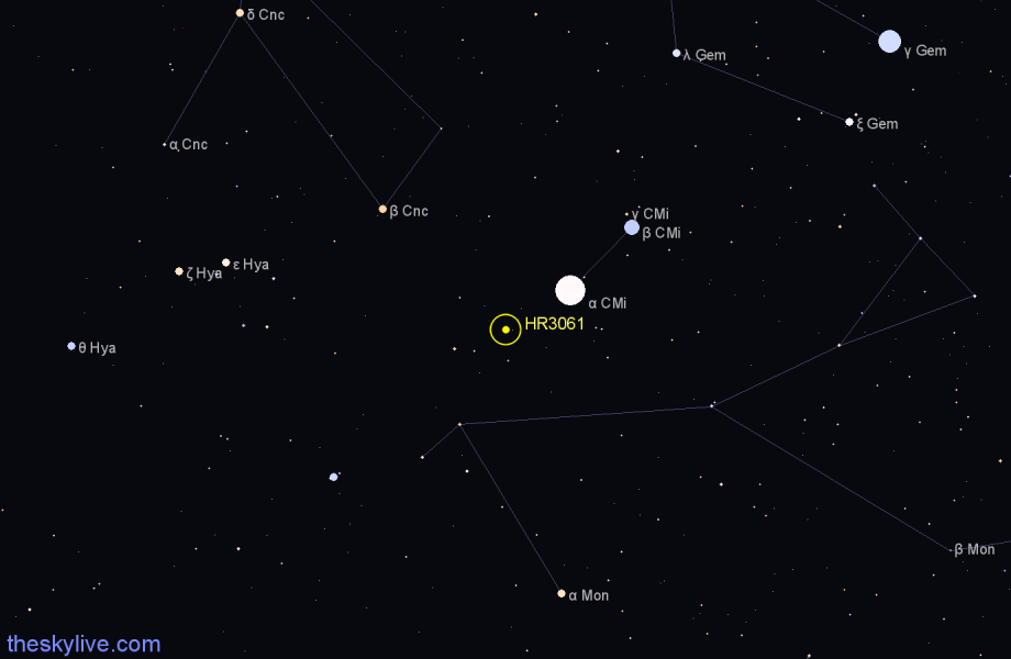Finder chart HR3061 star