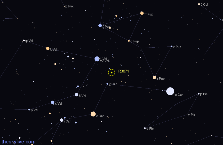 Finder chart HR3071 star