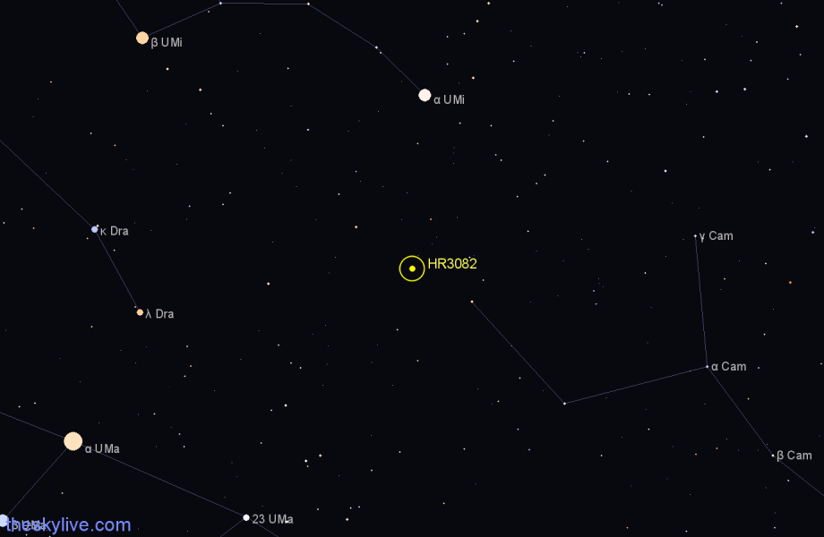 Finder chart HR3082 star