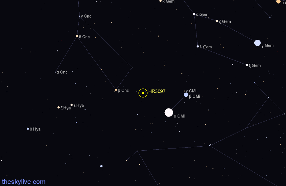 Finder chart HR3097 star