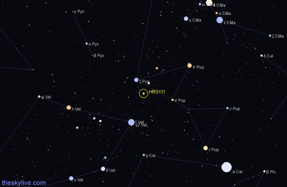 Finder chart HR3111 star