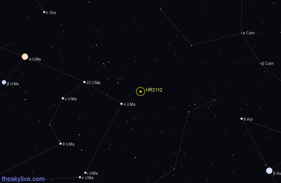 Finder chart HR3112 star