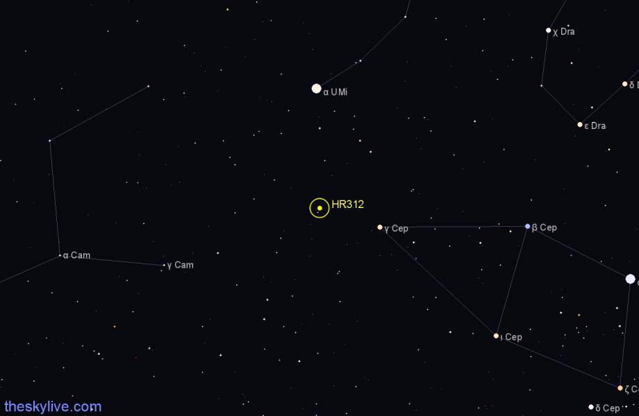 Finder chart HR312 star