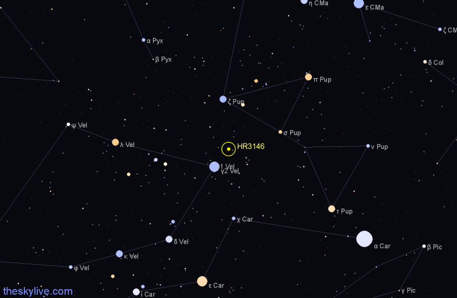 Finder chart HR3146 star