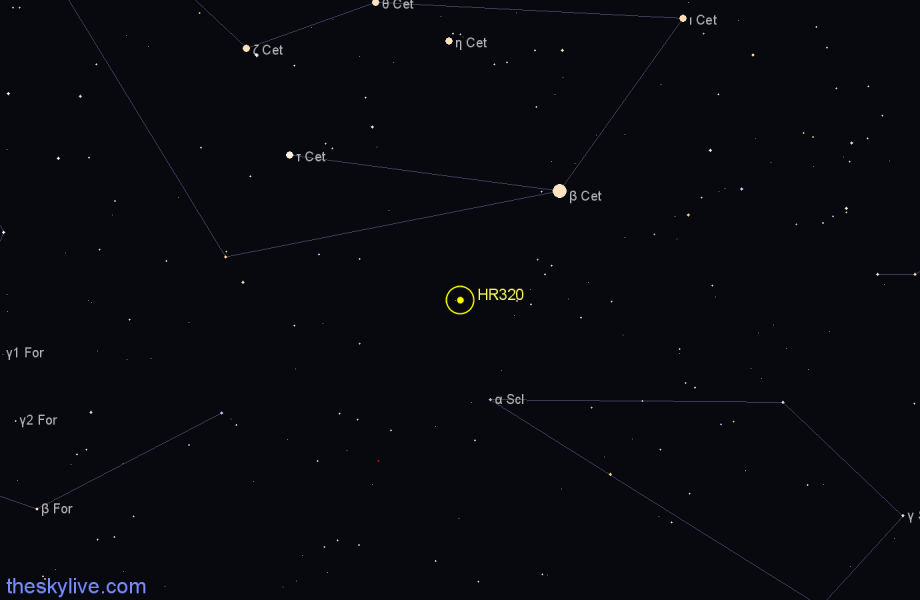 Finder chart HR320 star