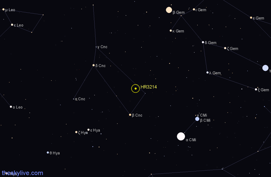 Finder chart HR3214 star