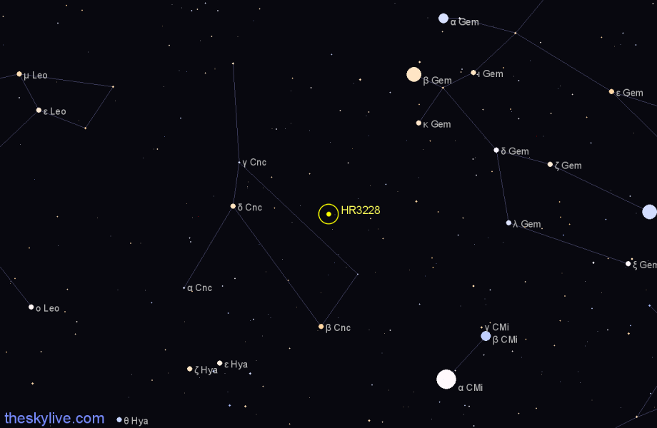 Finder chart HR3228 star