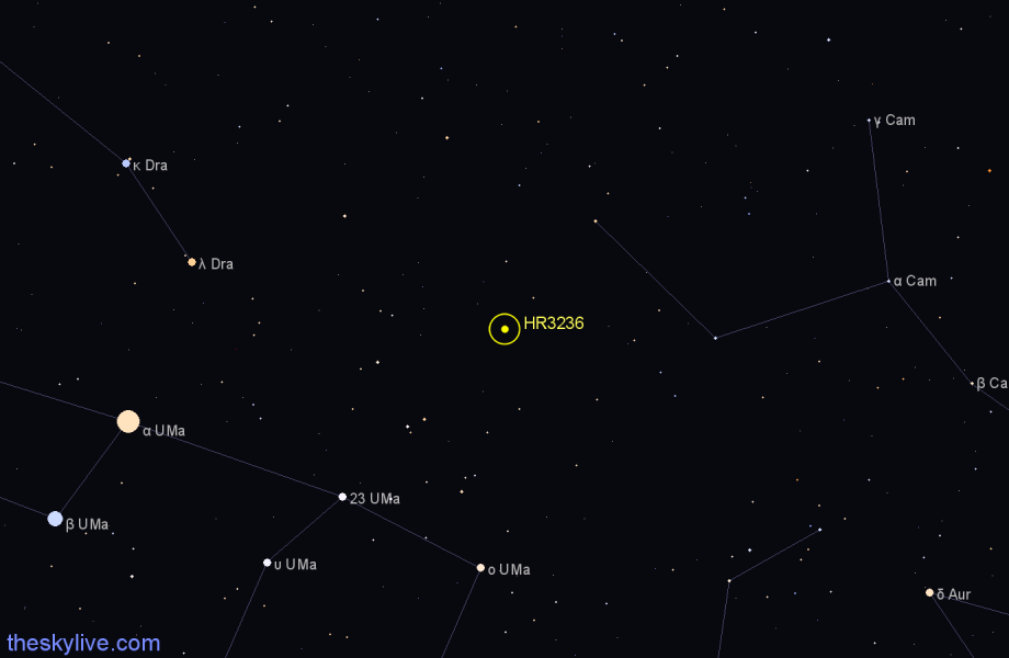 Finder chart HR3236 star