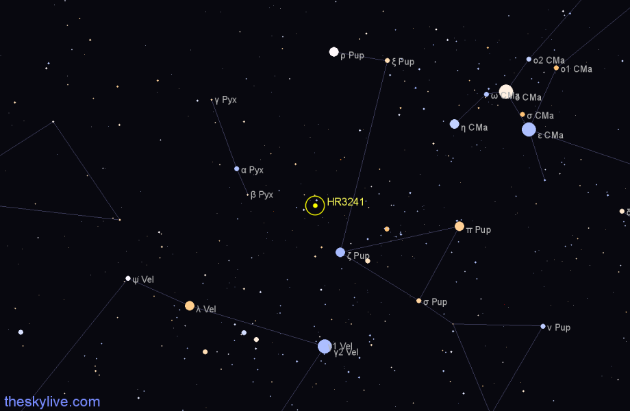 Finder chart HR3241 star
