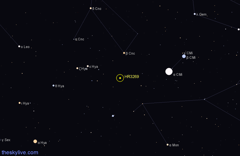 Finder chart HR3269 star