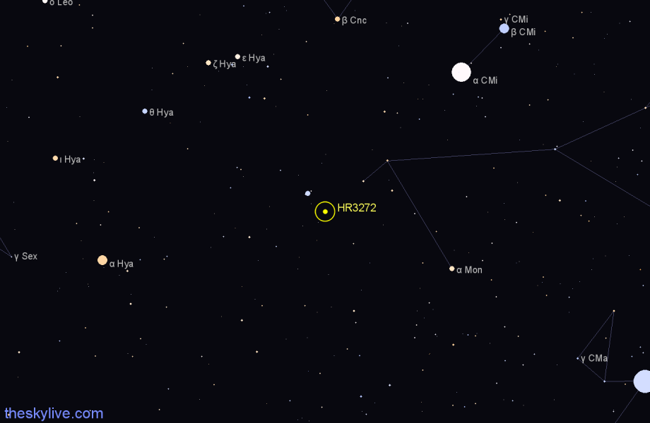 Finder chart HR3272 star