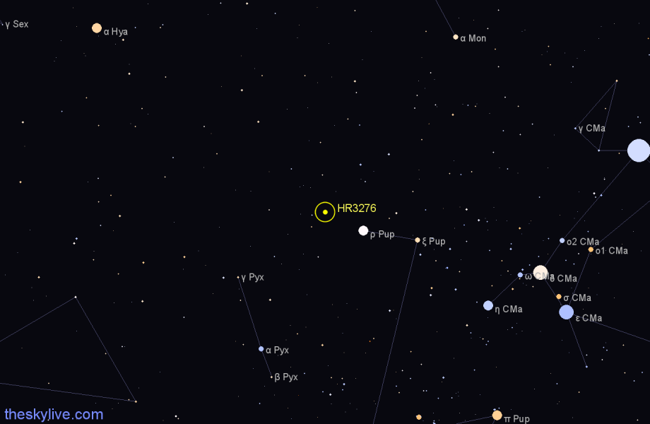Finder chart HR3276 star