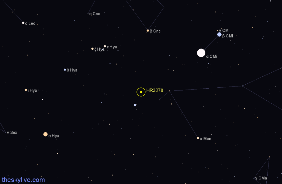 Finder chart HR3278 star