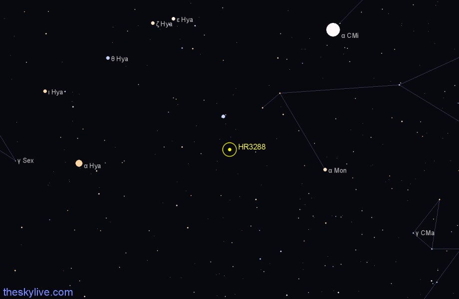 Finder chart HR3288 star
