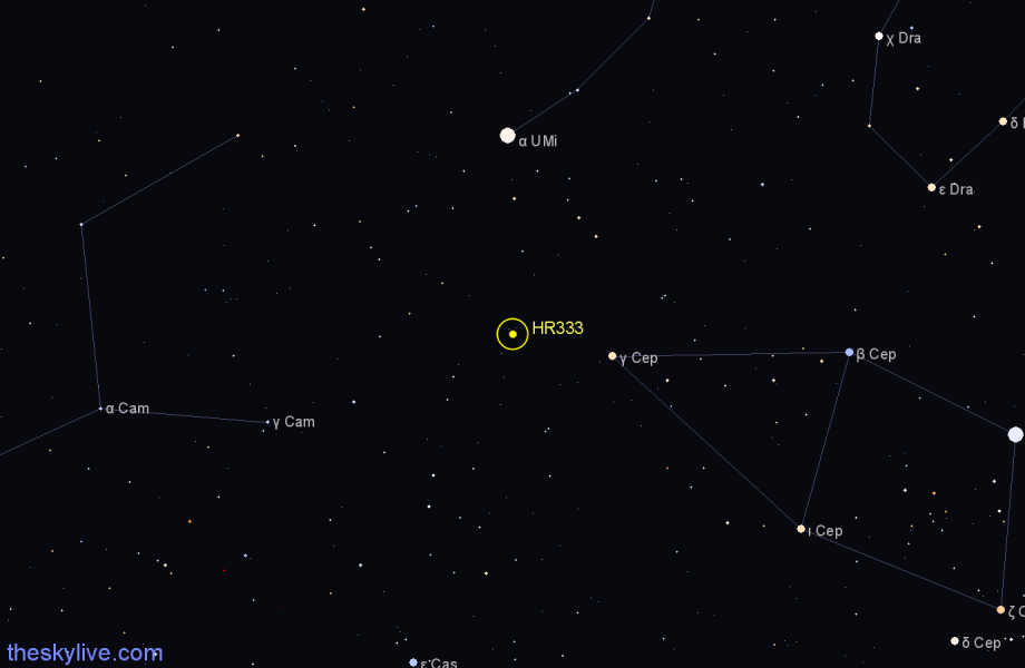 Finder chart HR333 star
