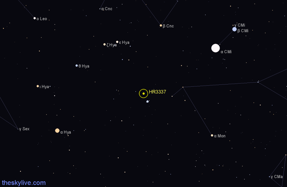 Finder chart HR3337 star