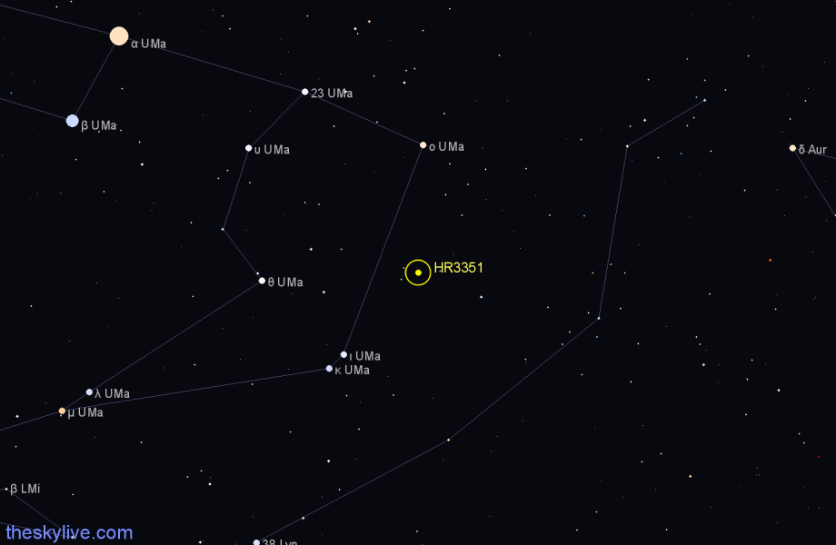 Finder chart HR3351 star
