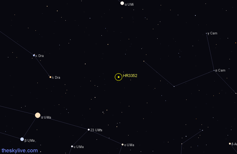Finder chart HR3352 star