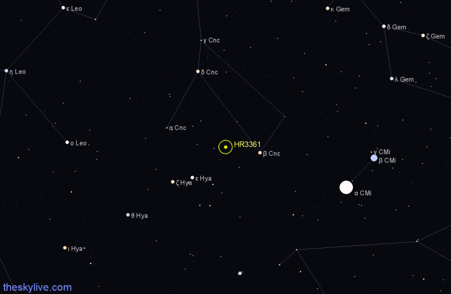 Finder chart HR3361 star