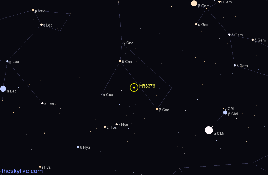Finder chart HR3376 star