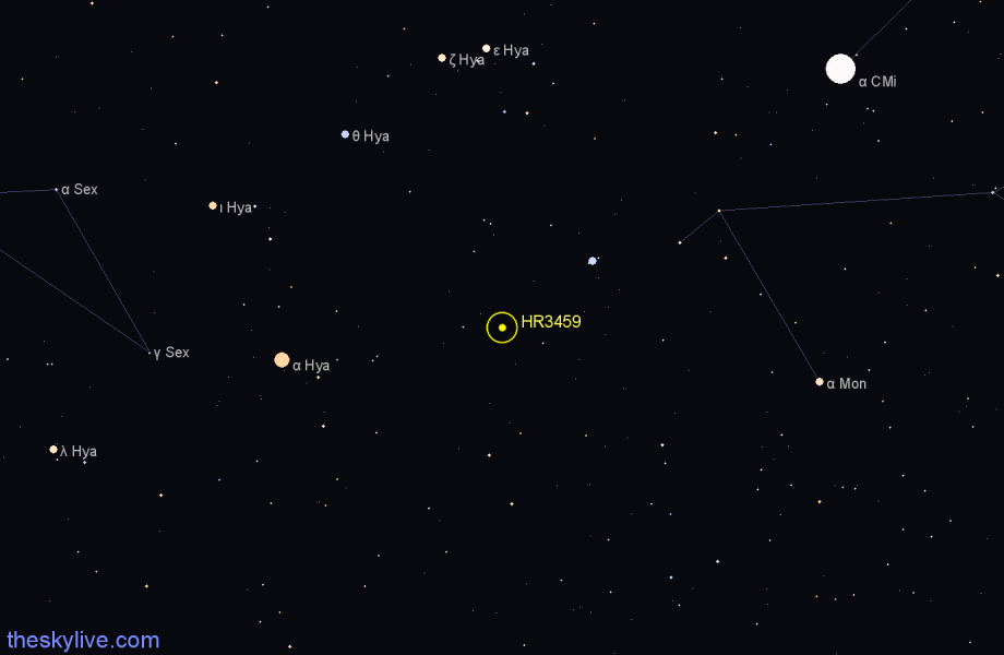 Finder chart HR3459 star