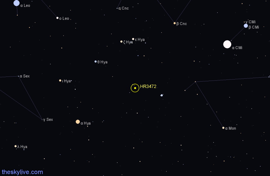 Finder chart HR3472 star