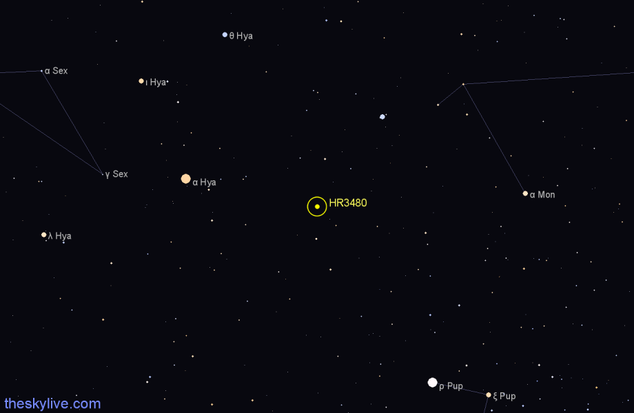 Finder chart HR3480 star