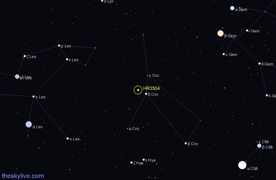 Finder chart HR3504 star