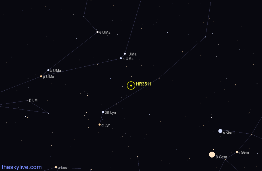 Finder chart HR3511 star