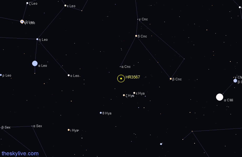 Finder chart HR3567 star