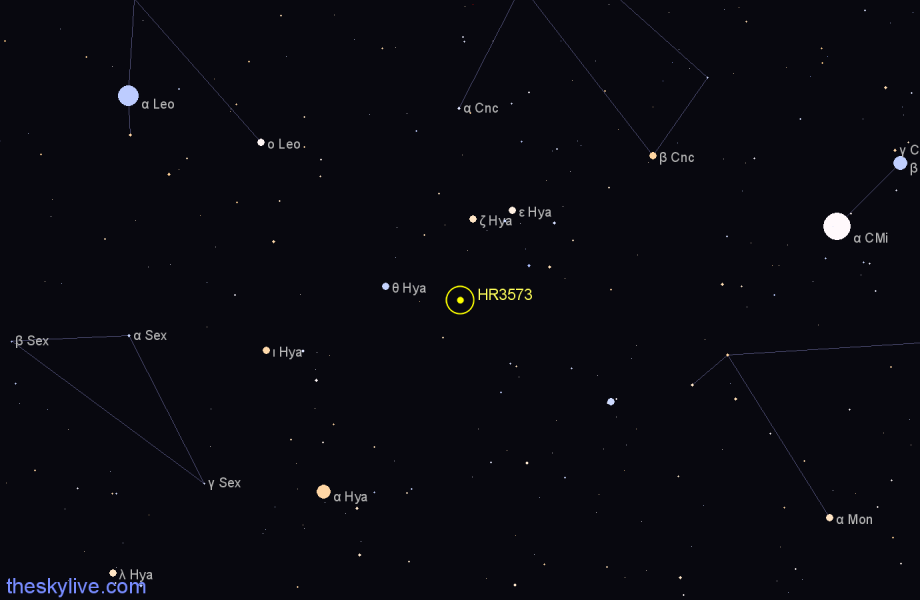 Finder chart HR3573 star