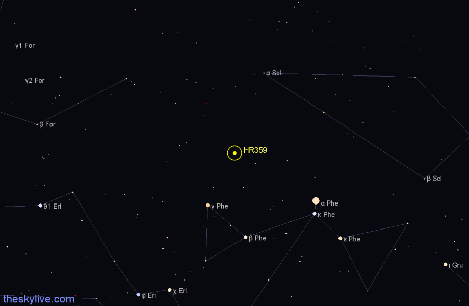 Finder chart HR359 star
