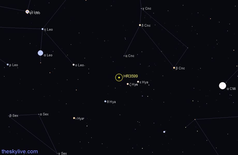 Finder chart HR3599 star