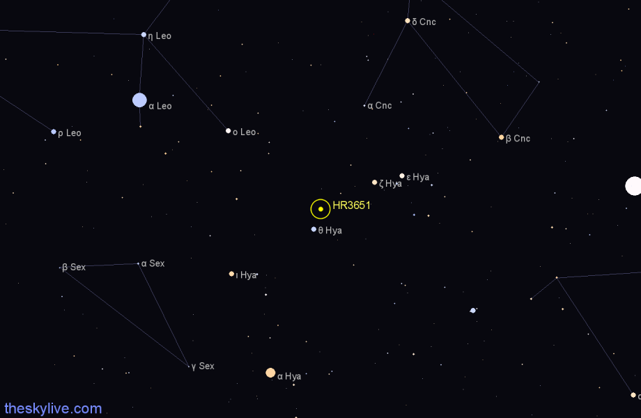 Finder chart HR3651 star