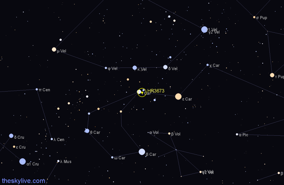 Finder chart HR3673 star