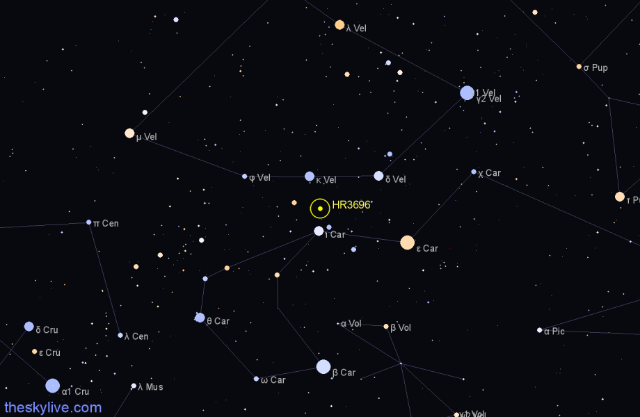 Finder chart HR3696 star