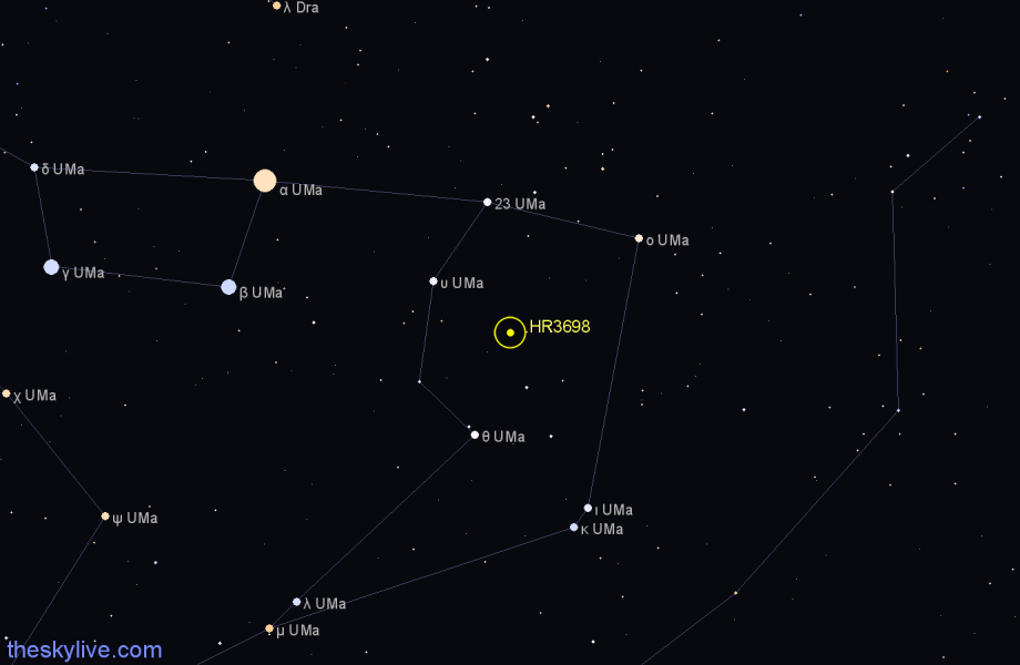 Finder chart HR3698 star