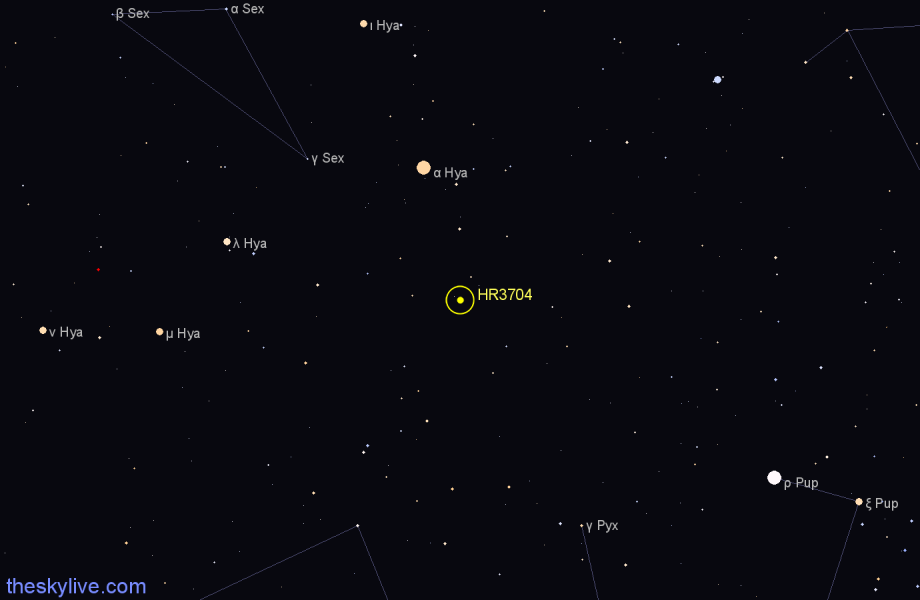 Finder chart HR3704 star