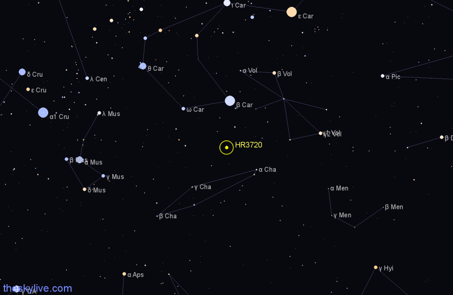 Finder chart HR3720 star