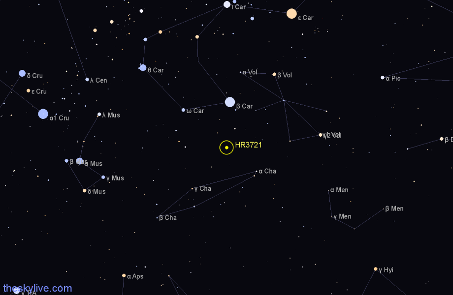 Finder chart HR3721 star