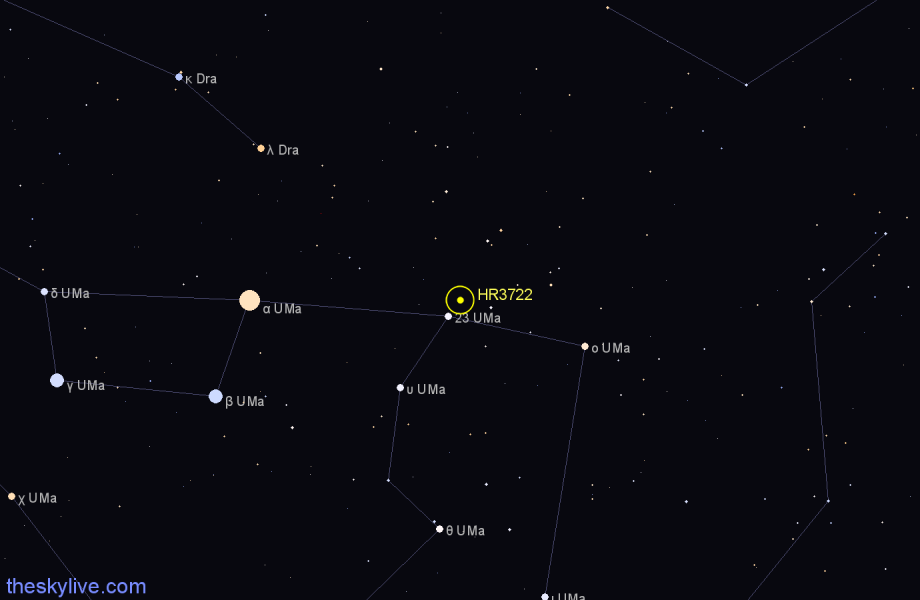 Finder chart HR3722 star