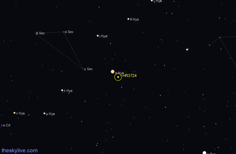 Finder chart HR3724 star