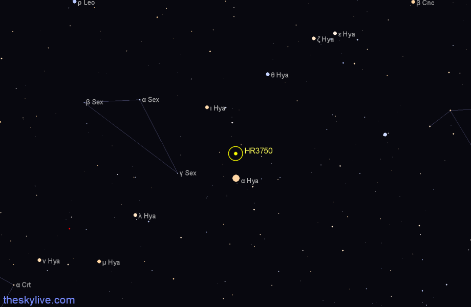 Finder chart HR3750 star