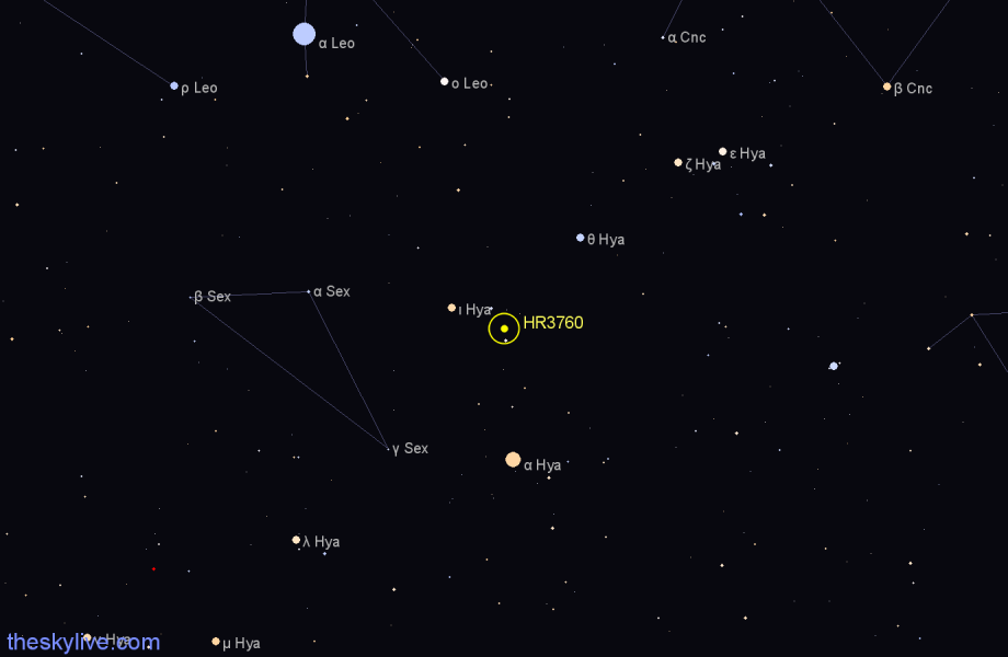 Finder chart HR3760 star